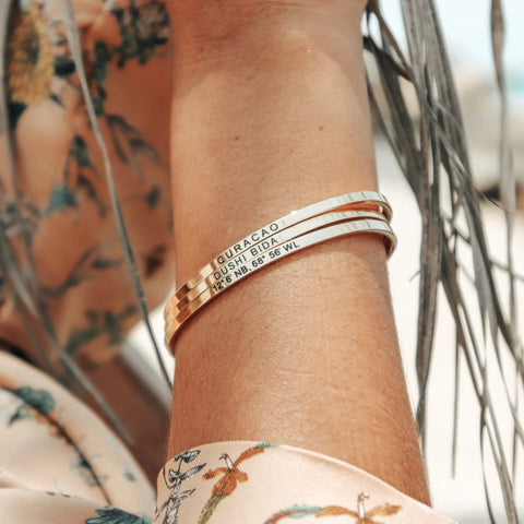 Curaçao Coordinates Quote Bracelet | Stainless Steel