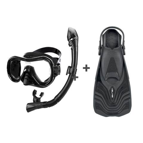 SEAC Mask with Snorkel & Fins 3 to 14 Rental Days Selection