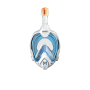 Front view of the White SEAC Kids Full Face Snorkel Mask 
