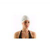 White silicone swimming cap