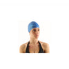 Blue silicone swimming cap