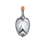 Front view of the Black Orange SEAC Unica Full Face Snorkel Mask 