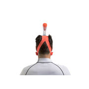 Back view of a person with the Blue Orange SEAC Unica Full Face Snorkel Mask 